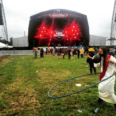 The view at West Holts waiting for the mighty Kasai Allstars #guardianglasto