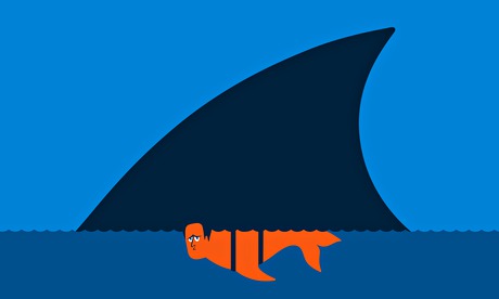 Noma Bar's illustration of Cameron as a faux shark