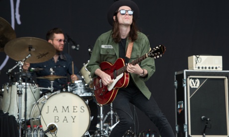 James Bay rocks out on the main stage.