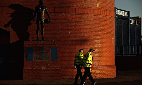 Police on the beat outside Ibrox