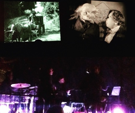 Minima accompany Nosferatu at the Pilton Palais, Glastonbury #guardianglasto