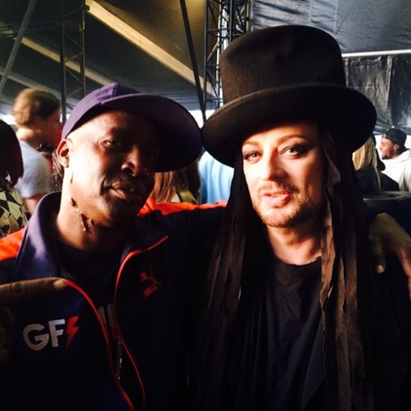 And it got hotter when Boy George entered --the crowd flipped out