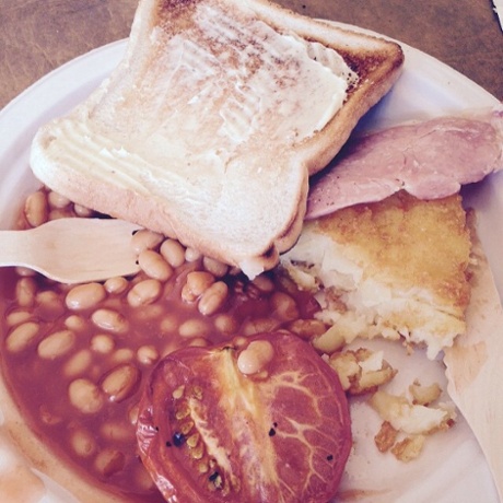 Photo of Rachel Aroesti's second breakfast at Glastonbury 2015 on Saturday 27 June