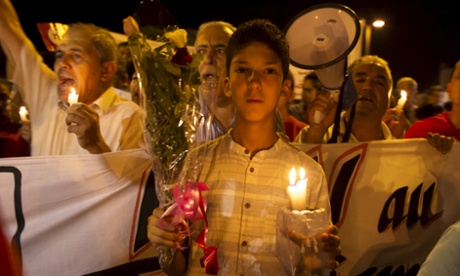 Local people and tourists held a candlelit vigil on Saturday evening.