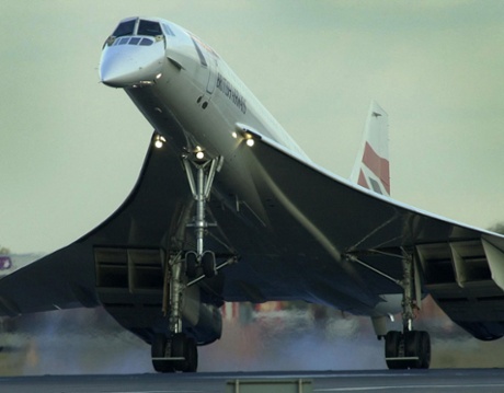 The last BA Concorde lands at   Heathrow  in October 2003