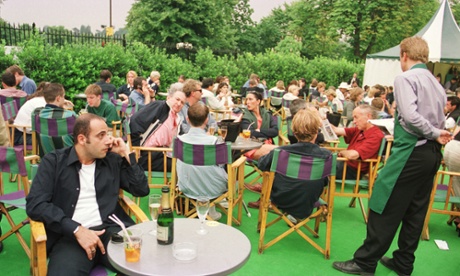 The Pimms and champagne bar at Wimbledon.
