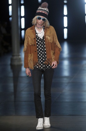 Skinny jeans on the Saint Laurent catwalk