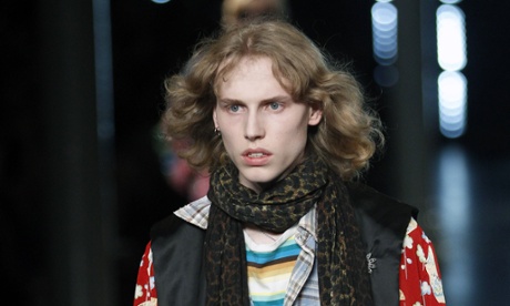 Summer scarves on the Saint Laurent catwalk