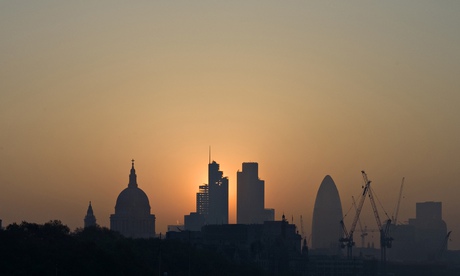 The financial district in London