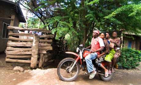 In rural Tanzania, boda boda taxis provide vital transportation service.