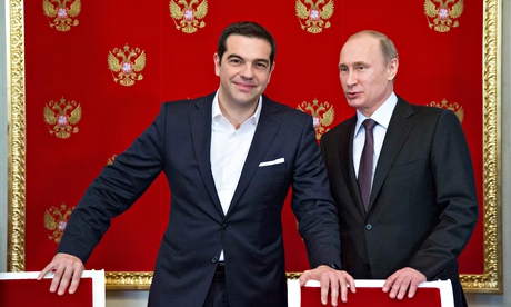 Alexis Tsipras with Vladimir Putin in Moscow