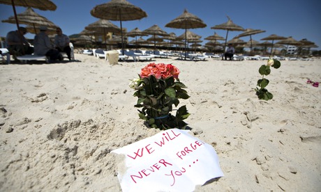 Flowers are laid at the Imperial Marhaba resort, Sousse
