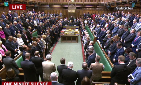 MPs stand in silence