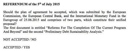 Greek referendum question