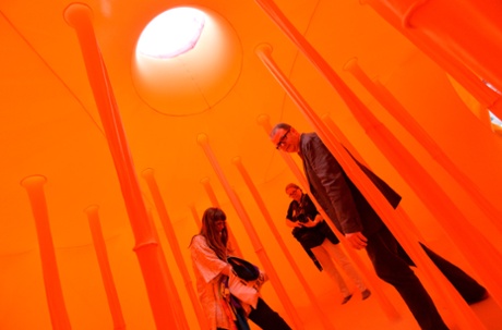 A good place to hide … Ernesto Neto's yurt.