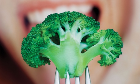 brocoli on a fork