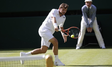 Stan Wawrinka takes the first set against Joao Sousa of Portugal.