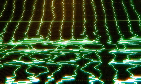 Measurements from an electroencephalogram showing the passage from REM-sleep into consciousness.
