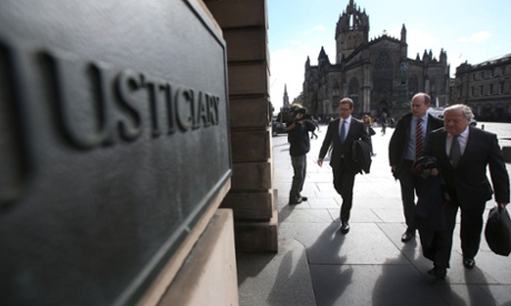 Andy Coulson arriving at the high court in Edinburgh.