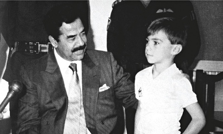 Stuart Lockwood with Saddam Hussein
