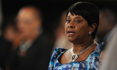 Doreen Lawrence, the mother of murdered British teenager Stephen Lawrence, at a memorial service for her late son at St Martin-in-the-Fields church in London.