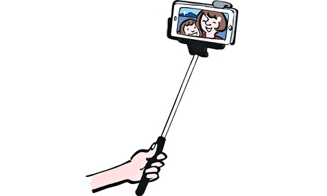 Nishant Choksi illustration of a selfie stick