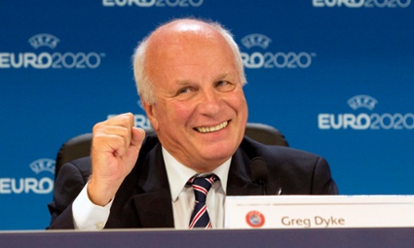 File photo dated 19-09-2014 of FA chairman Greg Dyke during the Announcement Ceremony at the Espace Hippomene, Geneva.