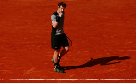 Andy Murray celebrates.