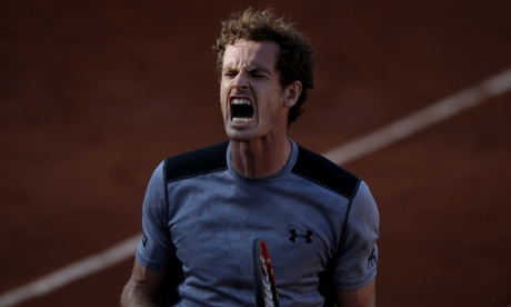 Andy Murray celebrates.