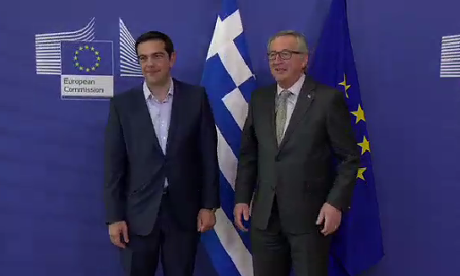 Alexis Tsipras and Jean-Claude Juncker