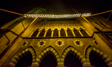 Yasir Husain’s ‘Overview Effect Karachi’ outside the facade of Frere Hall