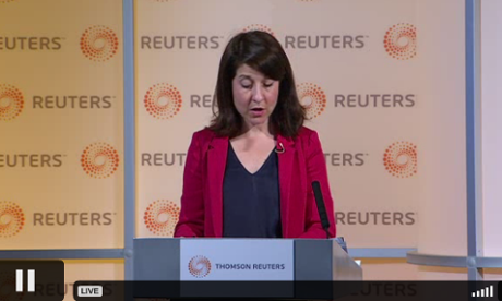 Liz Kendall speaking at the Reuters Newsmaker event
