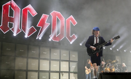 Angus Young of AC/DC performs at Coachella in California in April 2015.
