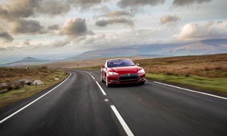 Open road: the all-electric car has superb handling.