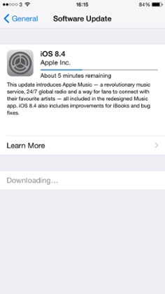 The dreaded iOS downloading screen