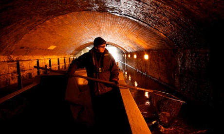 Mike Sheldon from the Canal and River Trust during a daily clean up of the Rochdale Nine section of the canal through Manchester city centre.