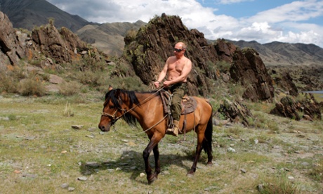 Vladimir Putin riding