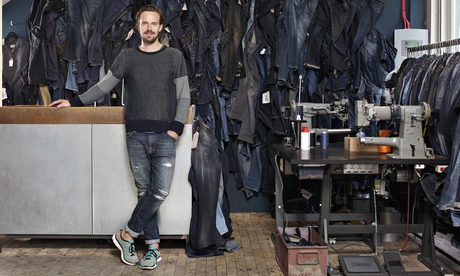Jean genius: sales and marketing director Andreas Ahrman photographed at the Nudie store in Soho.
