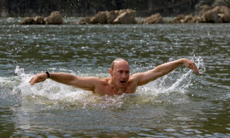 Putin wild swimming