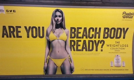 Protein World ‘beach body ready’ poster: the advertising watchdog received nearly 400 complaints.