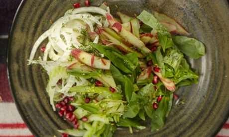 Yotam Ottolenghi's rhubarb, fennel and celery salad: 'A refreshing starter.'