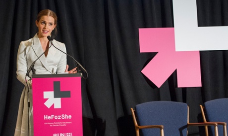 Emma Watson at the podium at the UN's HeForShe event