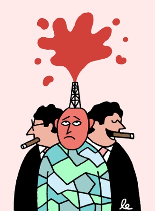 Redefining citizens as frackable units ... Illustration: Leon Edler