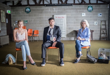 Abbey Lee, Patrick Brammall and Robyn Nevin in Ruben Guthrie.