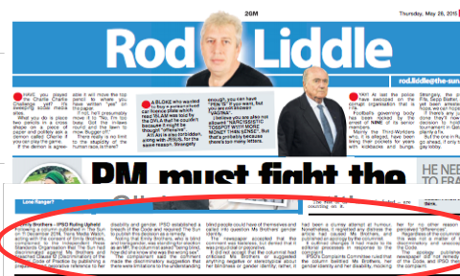 The Rod Liddle column and the Sun's apology
