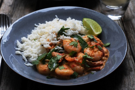 An east-Asian-South-American prawn curry, courtesy of this week's winner, Sarah...
