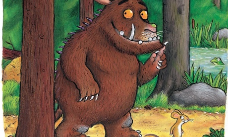 The Gruffalo and the mouse from The Gruffalo by Julia Donaldson, illustrated by Axel Scheffler.