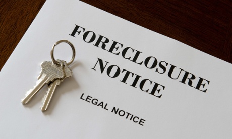 foreclosure notice and house keys