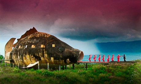 A still from The Act of Killing, Oppenheimer’s 2012 documentary about mass killings in Indonesia.