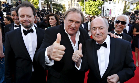 Auburtin, Gerard Depardieu and Sepp Blatter tread the red carpet.